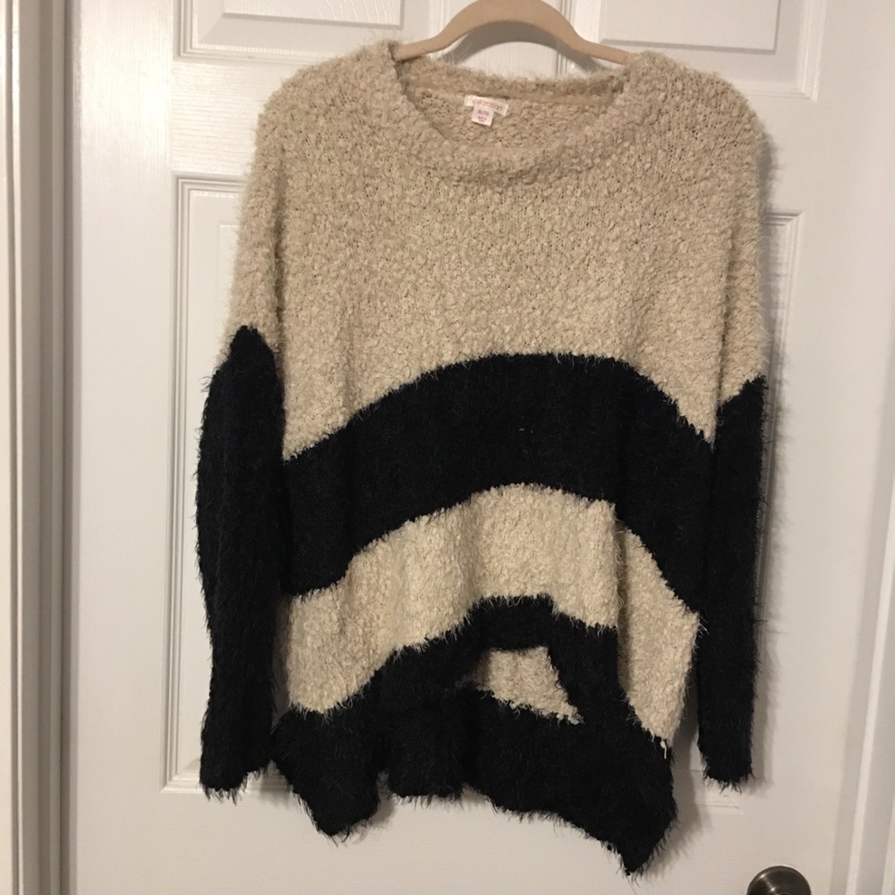 Tan and black sweater